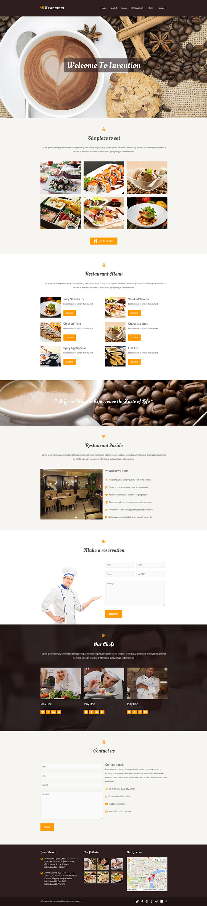 Restaurant & Cafe - Invention Responsive Multi-Purpose WordPress Theme